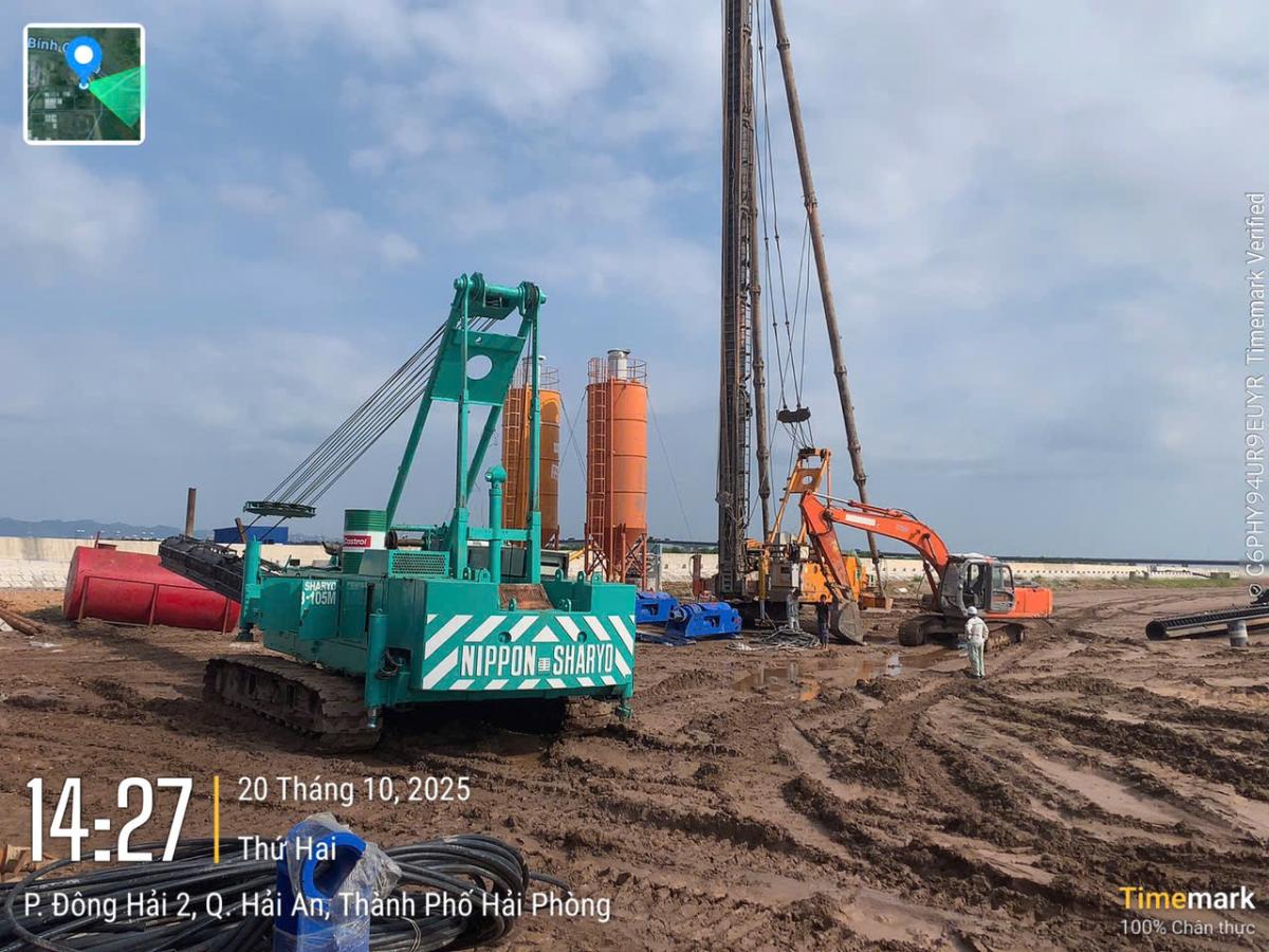 地質改良工程設備進駐