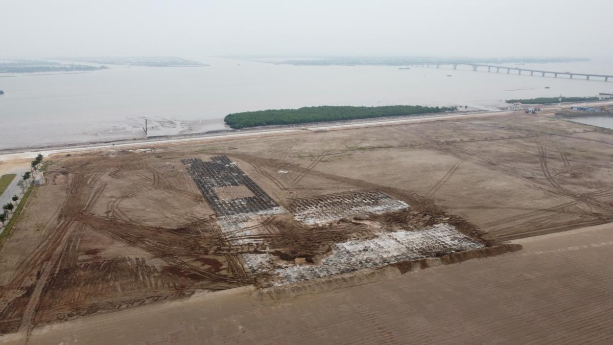 完成CDM水泥攪拌樁